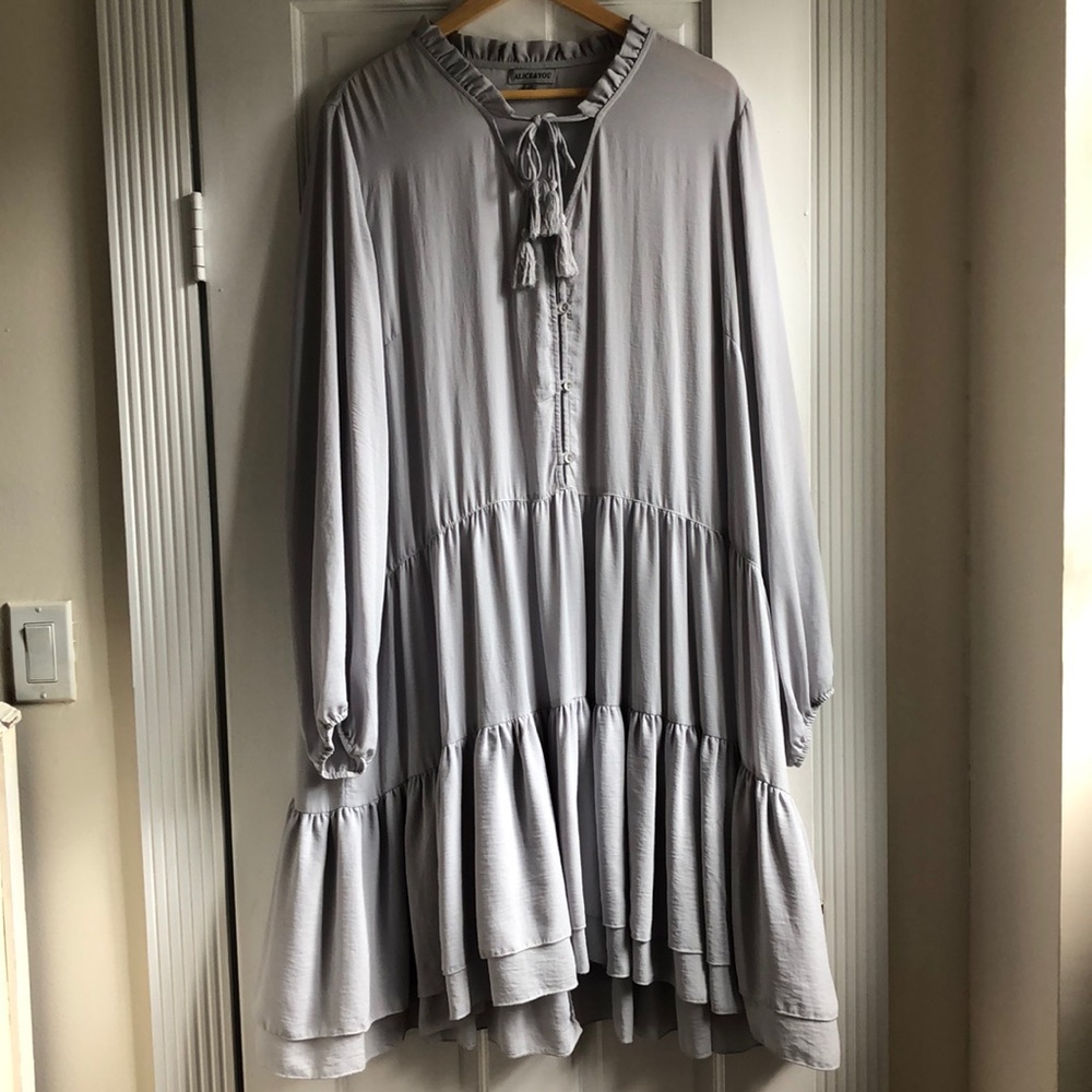 Alice & You Semi Sheer Peasant Dress
